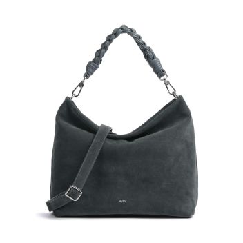 Abro Suede Soley Hobo bag dark green