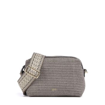 Abro Raffia Kaia Crossbody bag taupe