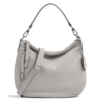 Abro Suede Juna Hobo bag light grey