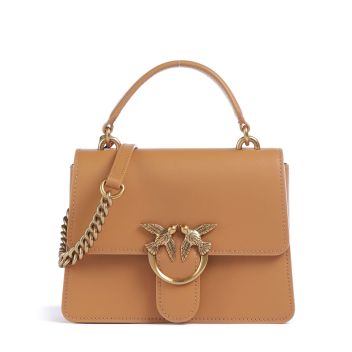 Pinko Love One Mini Crossbody bag light brown