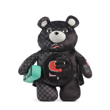 Sprayground Unfinished Shark Teddy Bear Backpack black