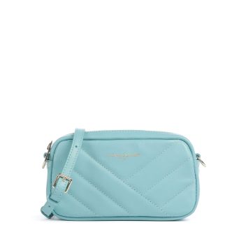 Lancaster Soft Matelassé Crossbody bag light blue
