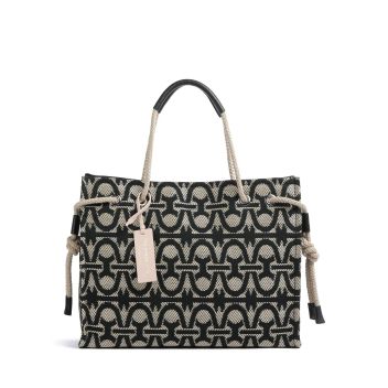 Coccinelle Never Without Bag Summer Monogram Tote bag black/white