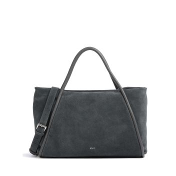 Abro Suede Willow Handbag dark grey