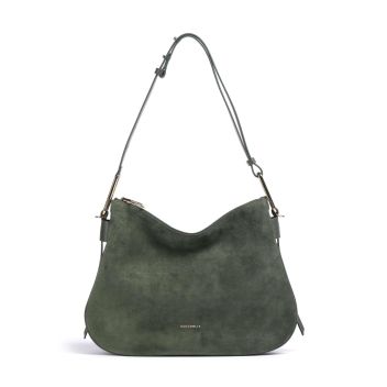 Coccinelle Magie Suede Hobo bag dark green