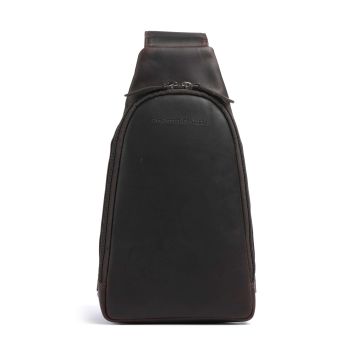The Chesterfield Brand Wax Pull Up Cow Bowey Sling bag dark brown