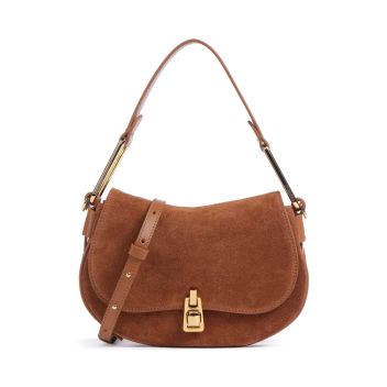 Coccinelle Magie Suede Shoulder bag cognac