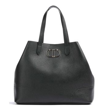Twinset New York Leather Tote bag black