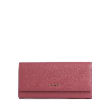 Coccinelle Metallic Soft Wallet rose