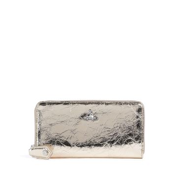 Vivienne Westwood Metallic Crinkle Wallet gold