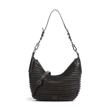FredsBruder Riffel Flowow Hobo bag dark brown