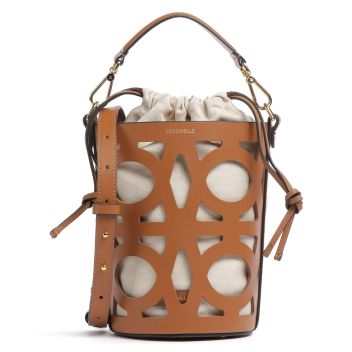 Coccinelle Monogram Slice Bucket bag brown