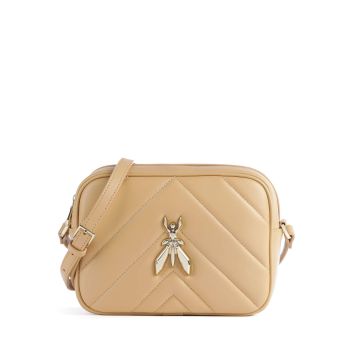 Patrizia Pepe Fly Quilted Crossbody bag beige
