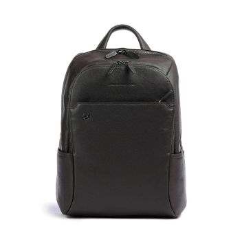 Piquadro Black Square Laptop backpack dark brown