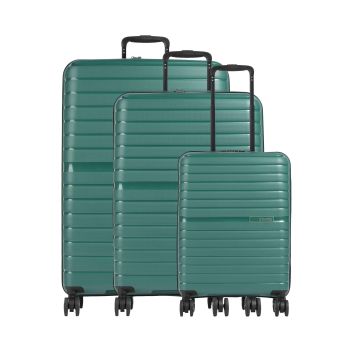 Travelite Trient Suitcase set (4 wheels) green