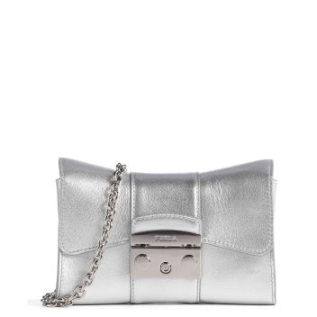 Furla Metropolis Remix Mini Crossbody bag silver