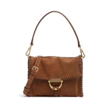 Abro Suede Temi Stitch Shoulder bag brown