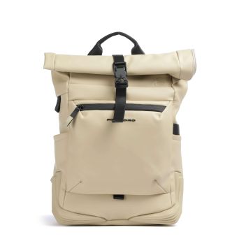 Piquadro Corner 2.0 Rolltop backpack beige