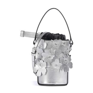 Marimekko Unikko Imprint Nano 3D Bucket bag silver