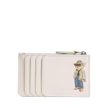 Polo Ralph Lauren Bear Fringe Credit card holder ivory