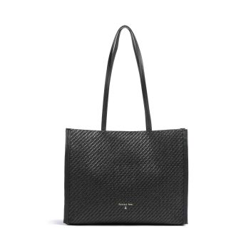 Patrizia Pepe Minimal City Straw Tote bag black