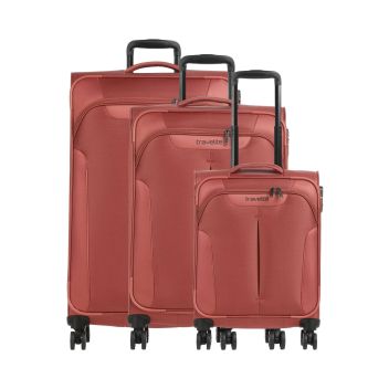Travelite Croatia Suitcase set (4 wheels) coral