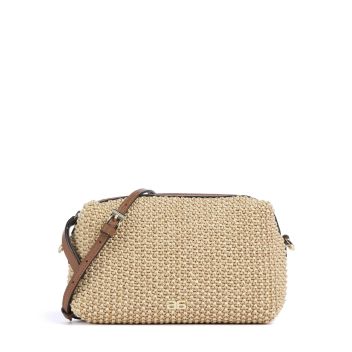 Abro Maglia Raffia Kaia Crossbody bag beige/brown