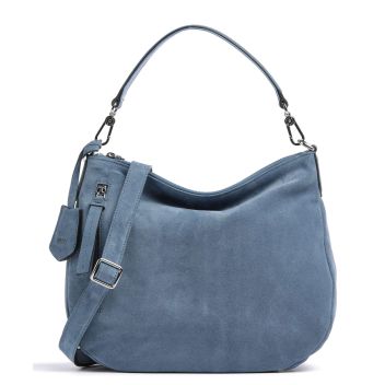 Abro Suede Juna Hobo bag blue