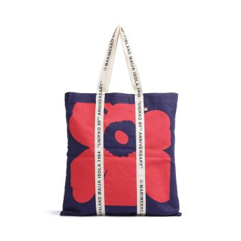 Marimekko Unikko Carrier Midi Tote bag blue/red