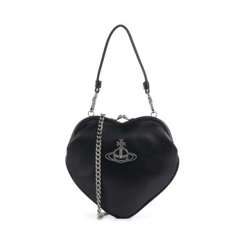 Vivienne Westwood Belle Re-Vegan Heart Frame Crossbody bag black
