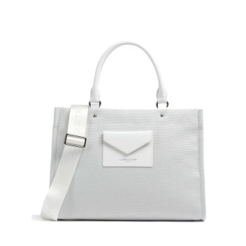 Lancaster Actual Canvas Conscious Handbag grey/white