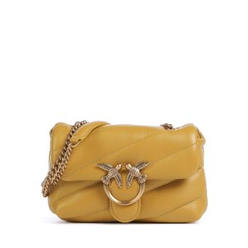 Pinko Love Puff Baby Shoulder bag mustard yellow