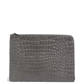 Liebeskind Paper Bag Waxy Croco Laptop case dark grey