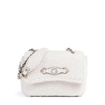 Guess Aslia Shearling Shoulder bag white