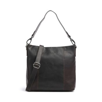 The Chesterfield Brand Cow Wax Pull Up Kos Hobo bag dark brown