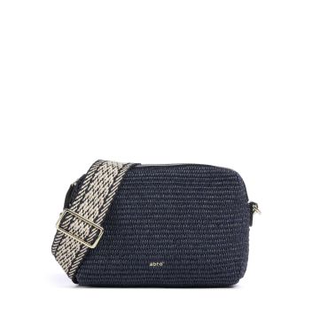 Abro Raffia Kaia Crossbody bag navy