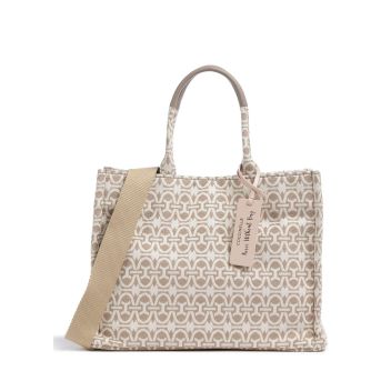 Coccinelle Never Without Bag Monogram Handbag beige