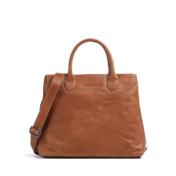 The Chesterfield Brand Cow Wax Pull Up Passau Handbag cognac