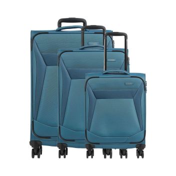 Travelite Chios Suitcase set (4 wheels) petrol