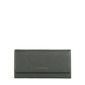 Coccinelle Metallic Soft Wallet dark green