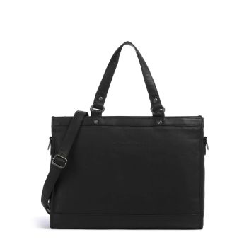 The Chesterfield Brand Cow Wax Pull Up Manly Tote bag black