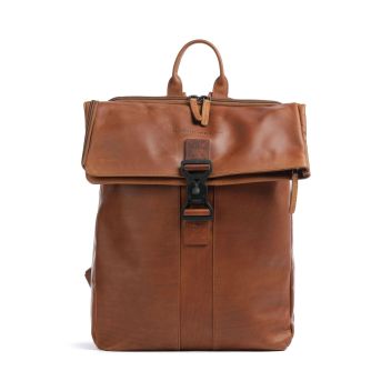 The Chesterfield Brand Cow Wax Pull Up Savona Backpack cognac