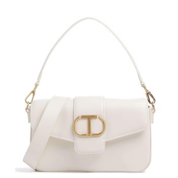 Twinset Amie Leather Shoulder bag ivory