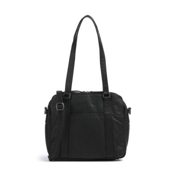 The Chesterfield Brand Cow Wax Pull Up Porlezza Shoulder bag black