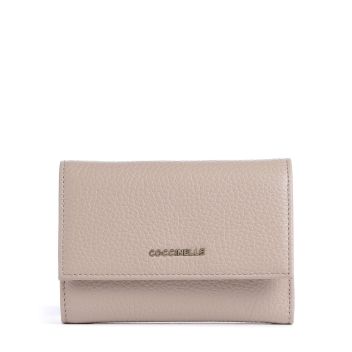 Coccinelle Metallic Soft Wallet nude