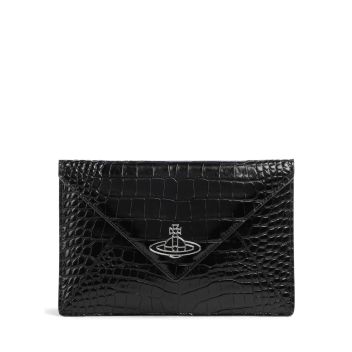 Vivienne Westwood Embossed Croc Clutch bag black