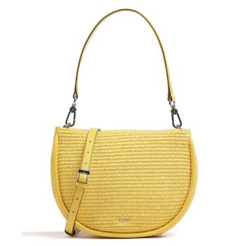 Abro Raffia Willow Shoulder bag yellow