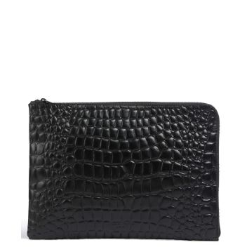 Liebeskind Paper Bag Waxy Croco Laptop case black