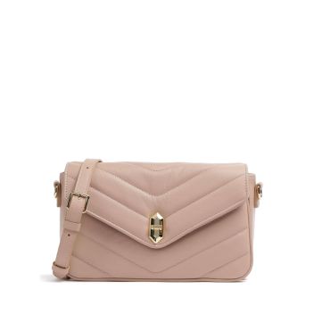 Lancaster Soft Matelassé Crossbody bag nude
