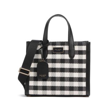 Kate Spade New York Manhattan Gingham Handbag white/black